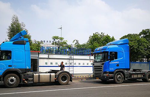 有了撬裝加油站，不用繞路十多公里到支隊油庫加油了